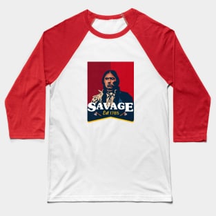 Native American Comanches Savage Design Baseball T-Shirt